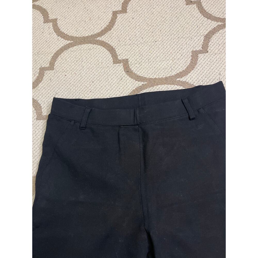 Quince Black ultra stretch ponte straight leg pants, size medium petite - Picture 14 of 15